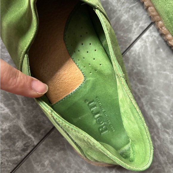 Green Suede Slip-On Shoes - Picture 2 of 3